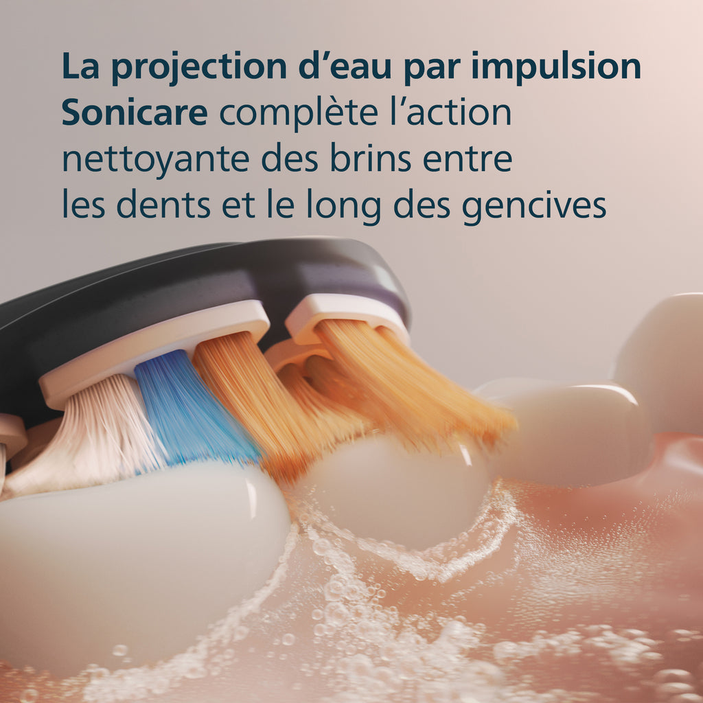 Philips HX9094/88, Têtes de brosse Sonicare A3 haut de gamme tout-en-un, Noir, Lot de 4, Nettoyage avancé, Installation facile