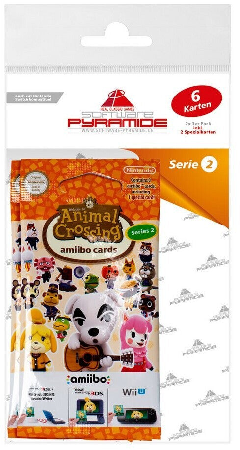 Nintendo Animal Crossing Série 2 Paquet de cartes amiibo avec 1 spéciale et 2 standards