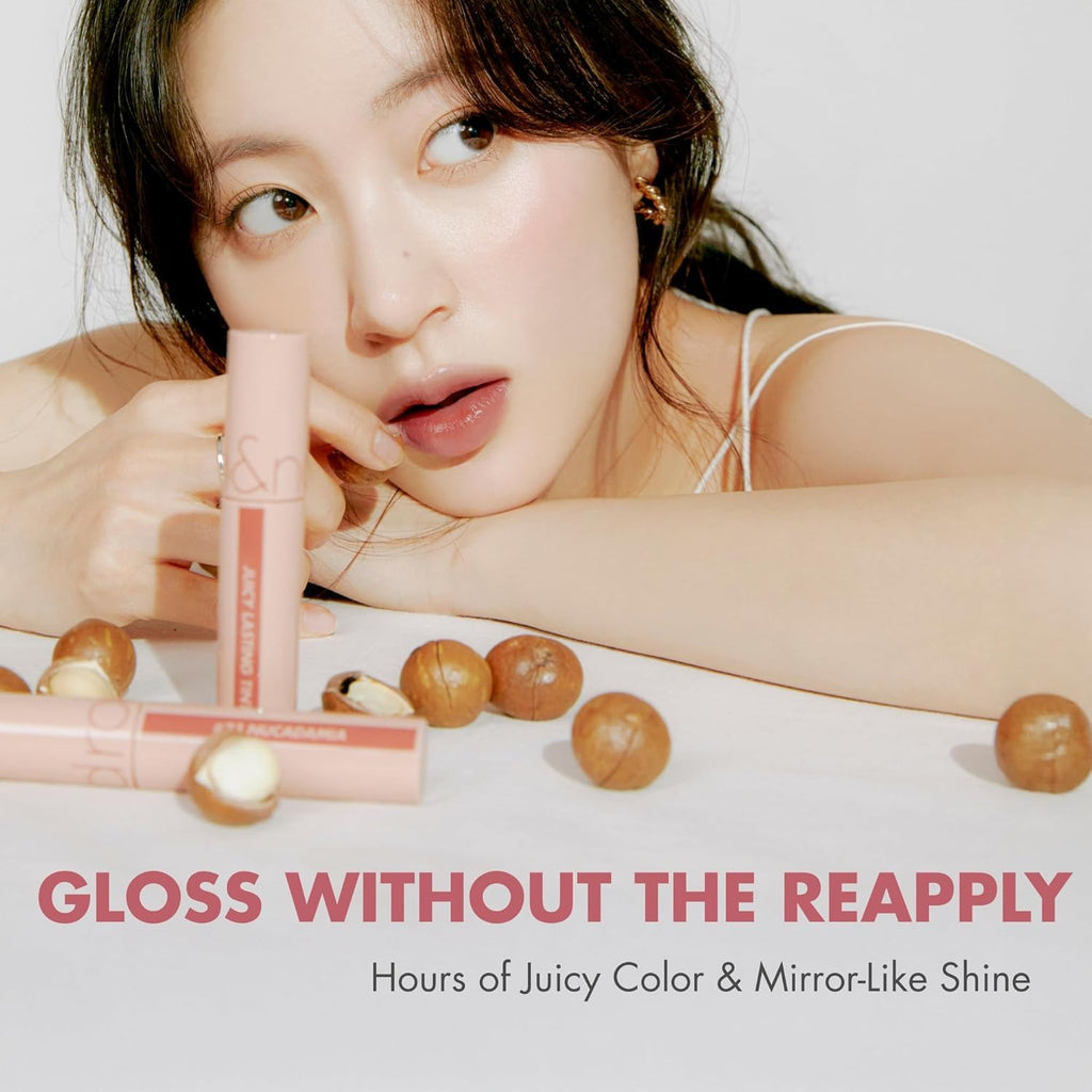 rom&nd Juicy Lasting Tint Encre à lèvres longue tenue #Bare Juicy, teinte 24 Peeling Angdoo -5,5 g