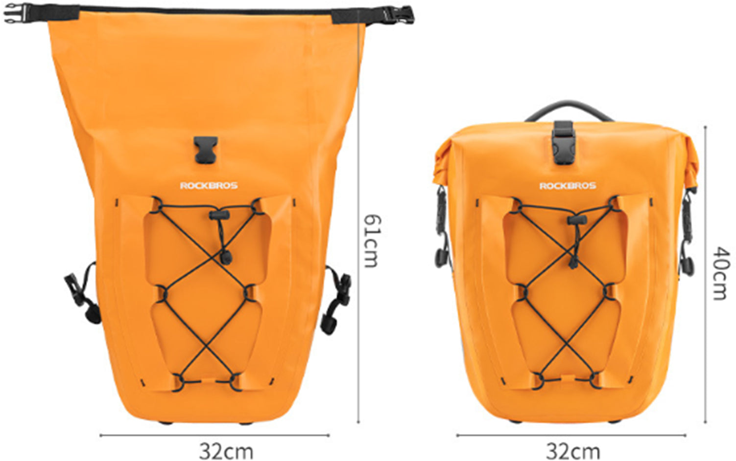 Sac de selle de vélo imperméable 30 L, sacoches de vélo à grande capacité pour VTT, vélo de route et vélo électrique, voyage et trajet quotidien, noir