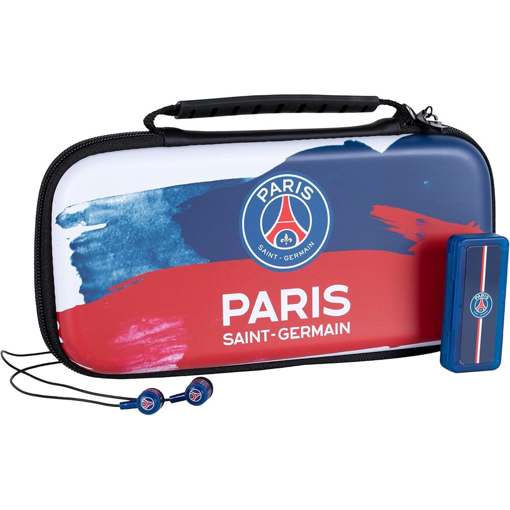 KONIX PSG Pack d'accessoires gaming Starter Kit Nintendo Switch, Switch Lite et Switch OLED - Housse - Verre trempé - Boîtier jeux - Écouteurs