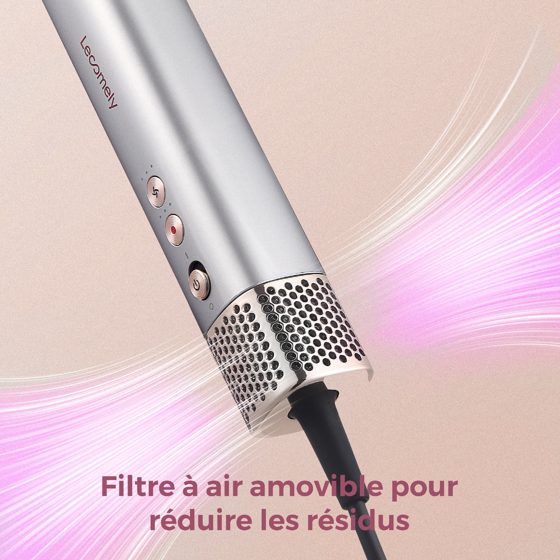 Lecomely Sèche-cheveux haute vitesse hydro-ionique, soin capillaire renforcé pendant séchage rapide, tout-en-un pour coiffage qualité salon, compact et adapté aux voyages