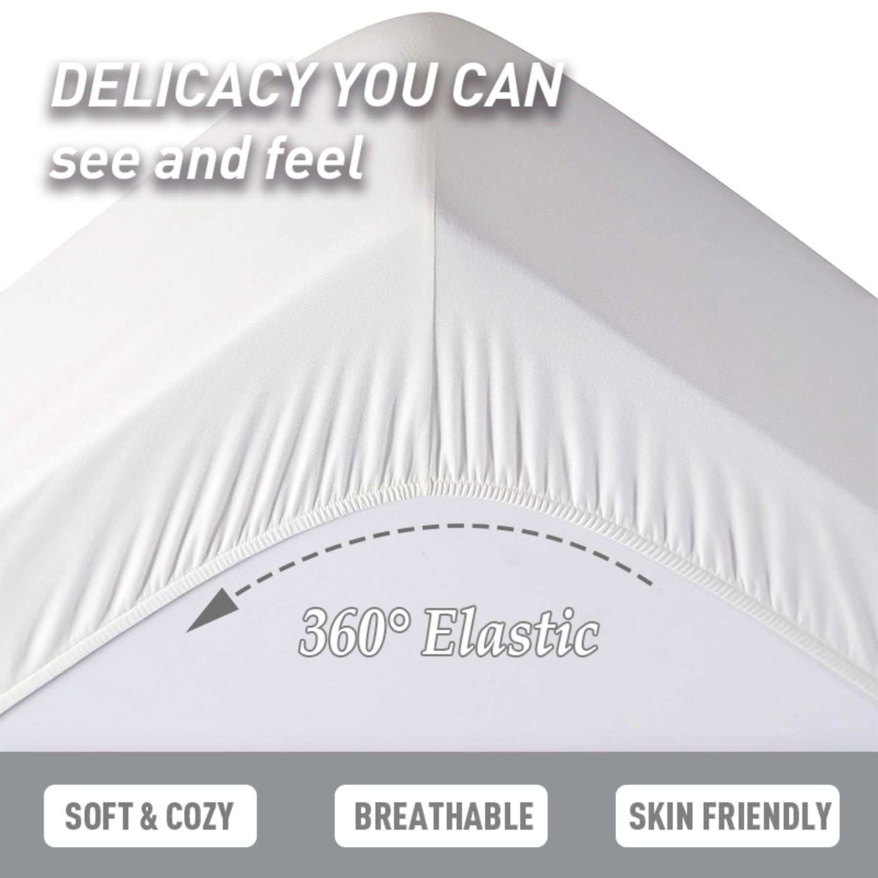 LEBONSOIR Drap-housse 160 x 200 cm, bonnet profond 30 cm / 12 po, microfibre douce, élastique anti-déboîtement, 1 drap-housse uniquement, Blanc