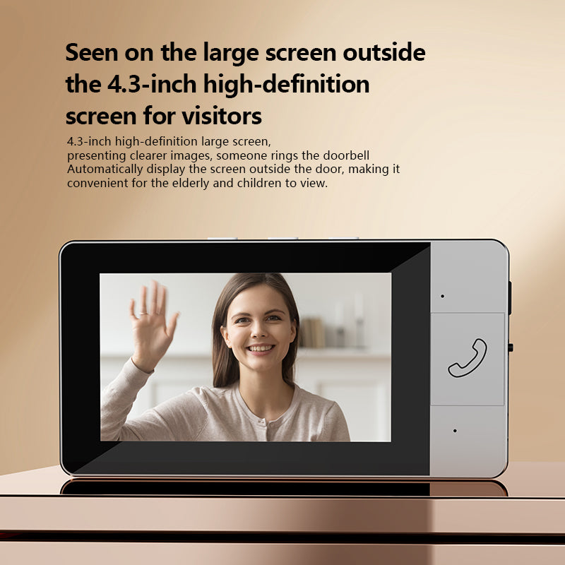 Verbex NT601A Sonnette vidéo, Sonnette connectée, Caméra de surveillance domestique, Ne nécessite pas le Wi-Fi pour la réception, Utilisable avec enregistrement vidéo et longue autonomie