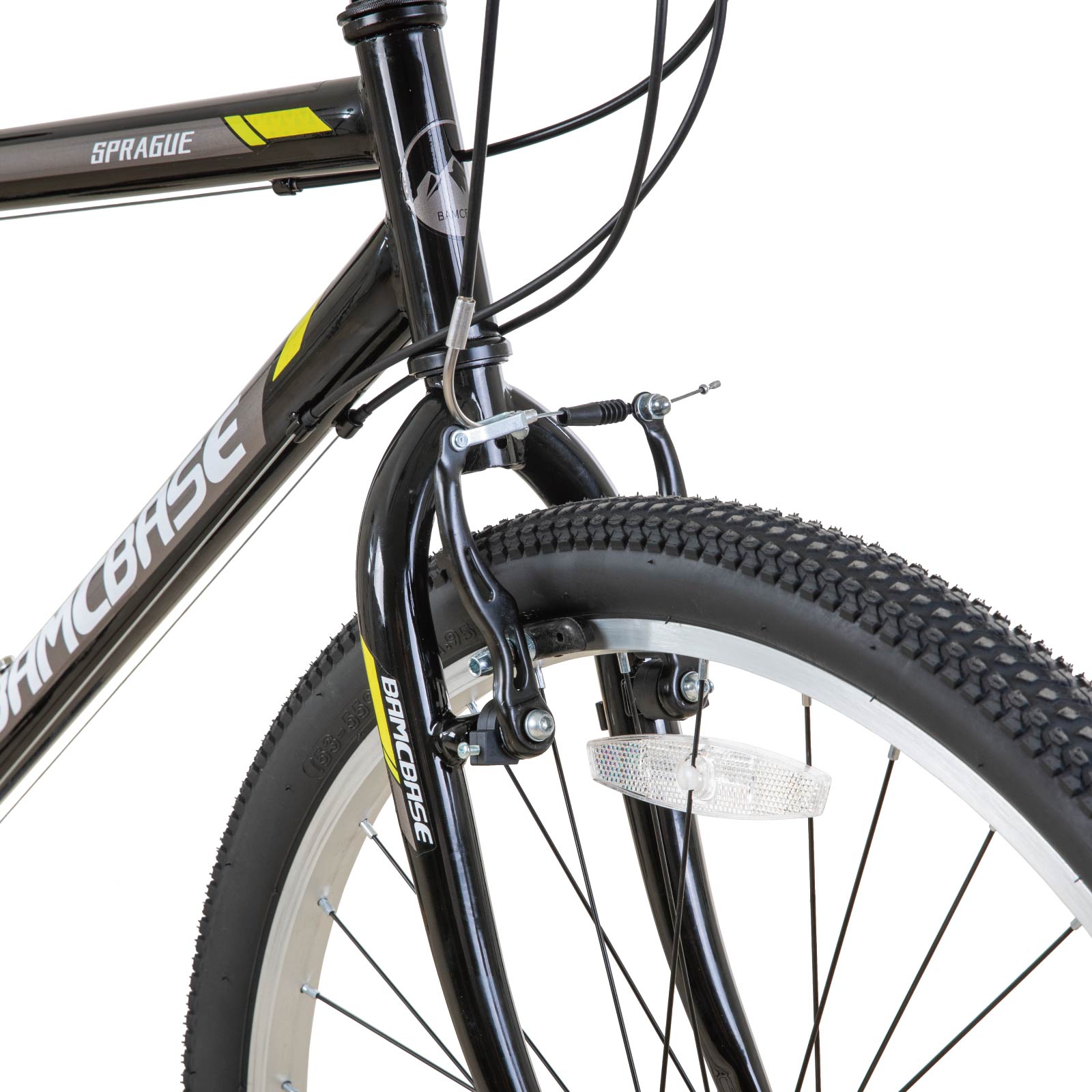 BAMCBASE Sprague, Vélo tout-terrain adulte 21 vitesses, cadre en acier haute résistance, vélo VTT de cyclisme sportif pour hommes et femmes, Noir, 26 pouces