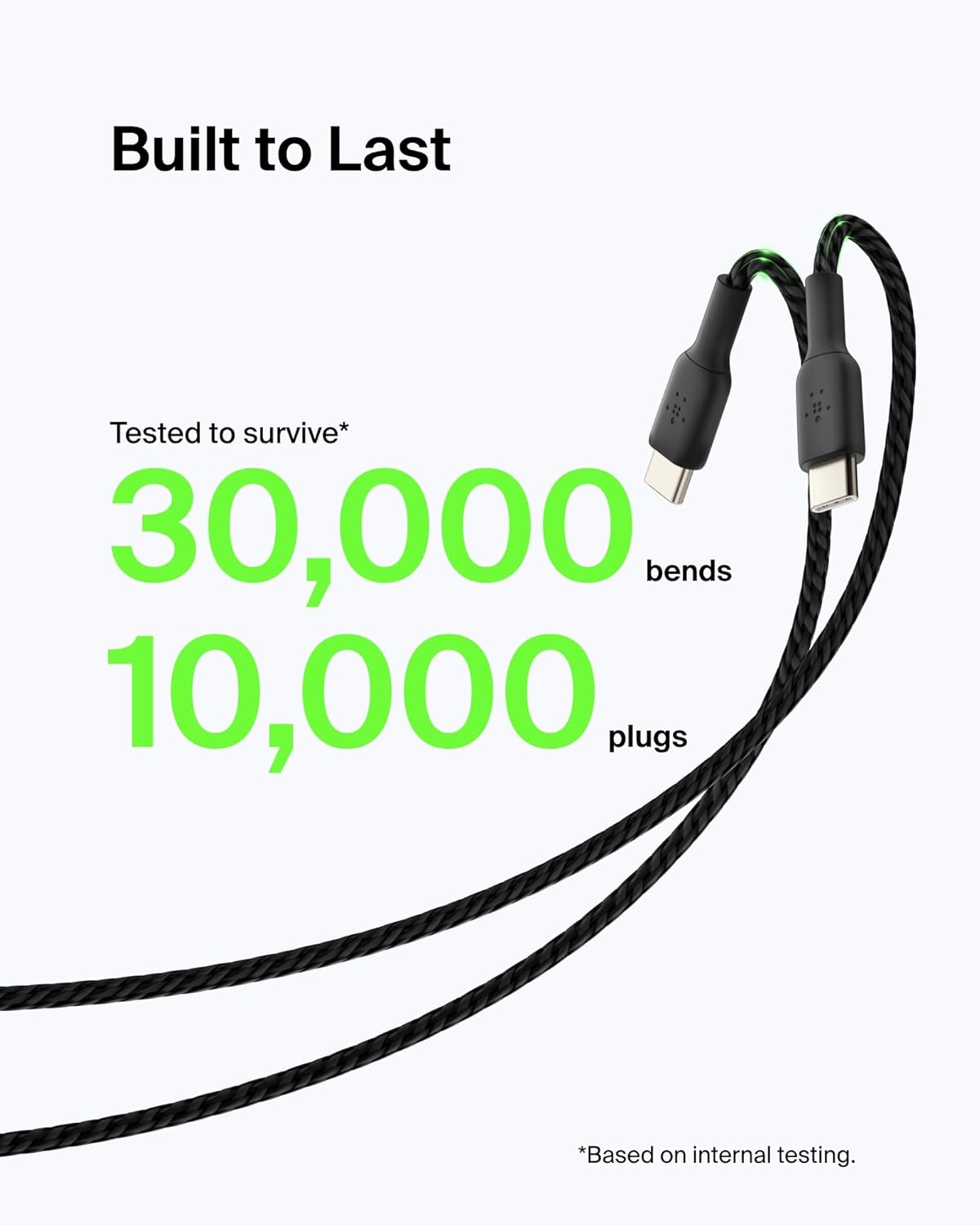 Belkin Câble USB-C vers USB-A tressé pour smartphone, 1 m, Noir