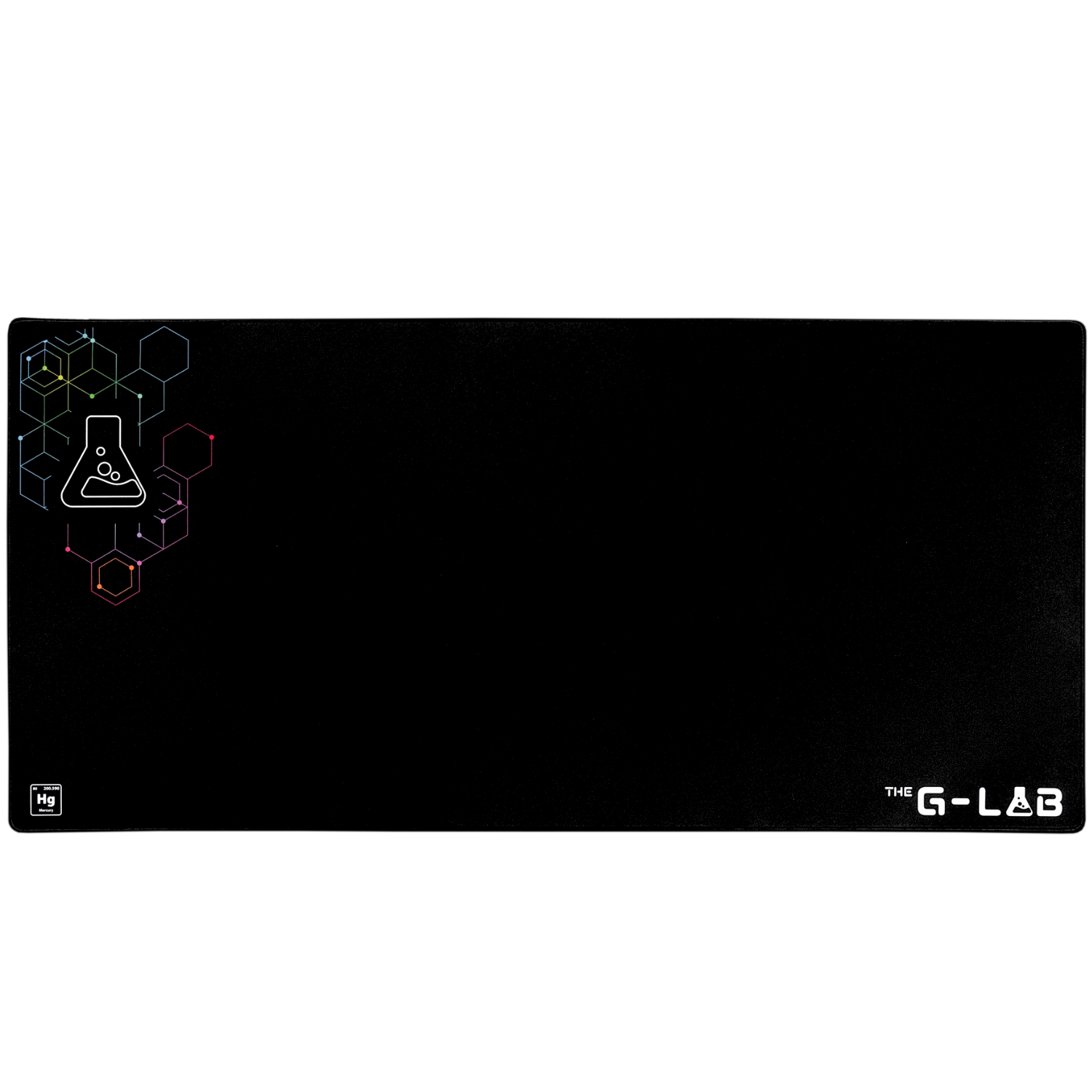 THE G-LAB Mercury Pad Tapis de Souris Gaming XXXL (1200 x 570 mm) Surface de Contrôle, Base Antidérapante, Bords Cousus - Noir