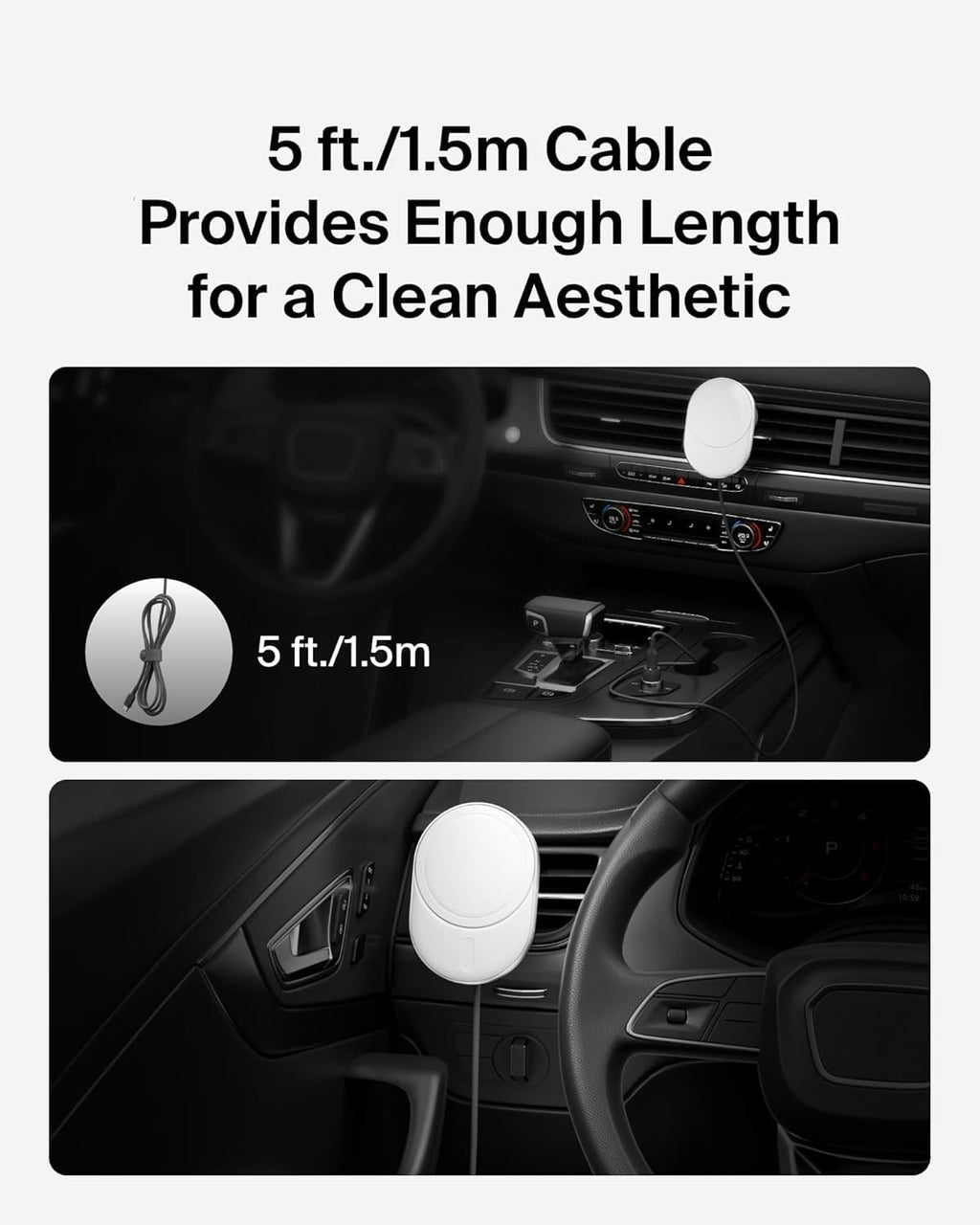Belkin Chargeur Voiture Magnétique BOOST CHARGE Qi2, sans bloc d’alimentation