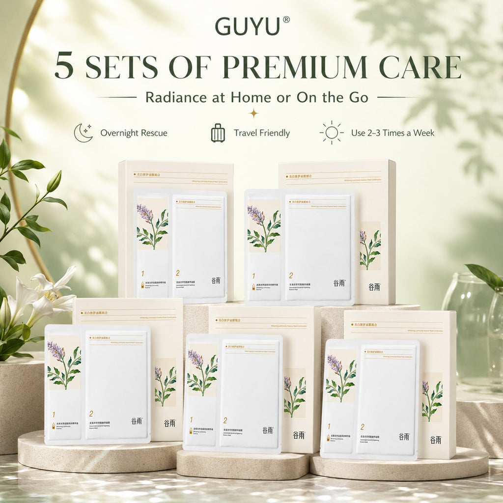 GUYU Set de Masques en Tissu Essence Éclaircissante (30 ml + 1,5 ml) × 5