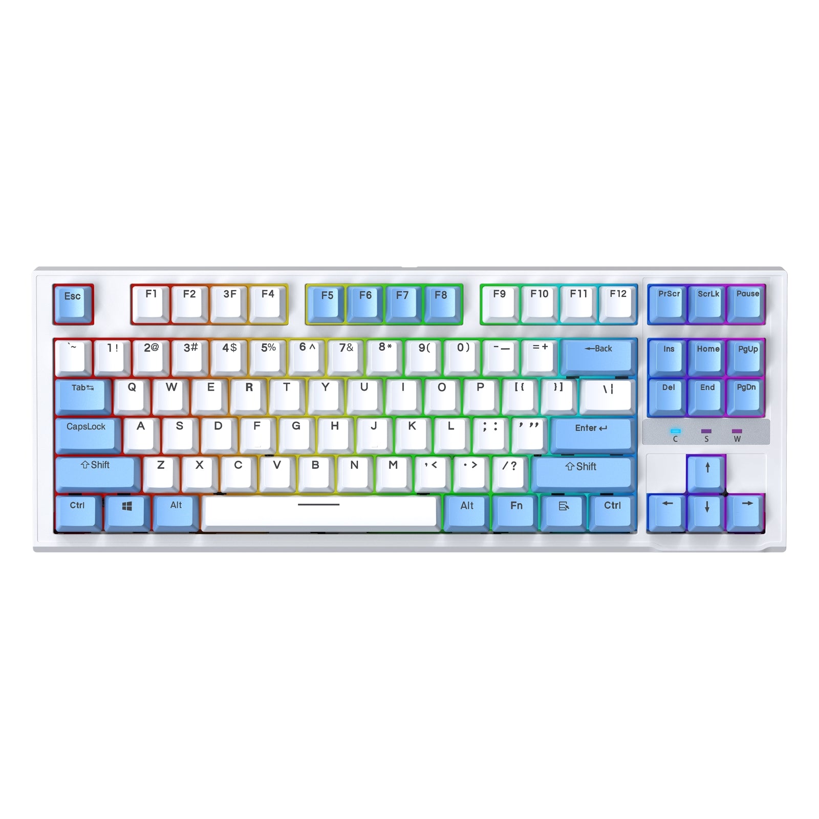 Siukie CR87 Clavier mécanique filaire à 87 touches avec interrupteurs détachables