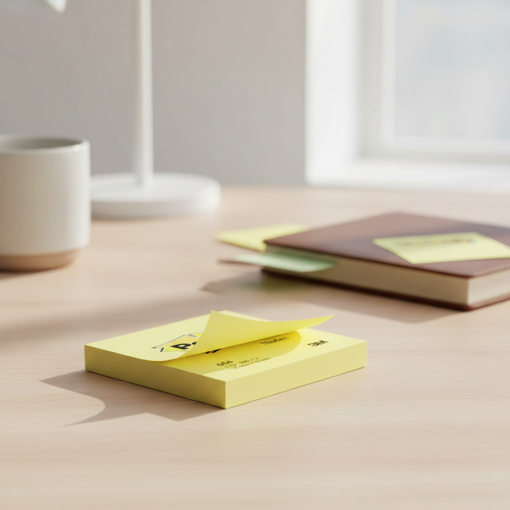 Post-it® Notes repositionnables, Jaune canari, 76 mm x 76 mm, 100 feuilles/bloc, 6 blocs/paquet, 100 % PEFC, SGSCH-PEFC-COC-110078