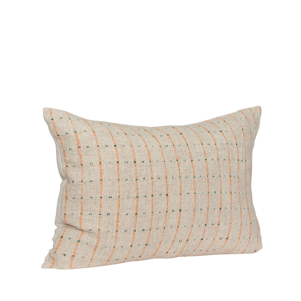 Hübsch Rhythmic Coussin Beige/Orange/Noir