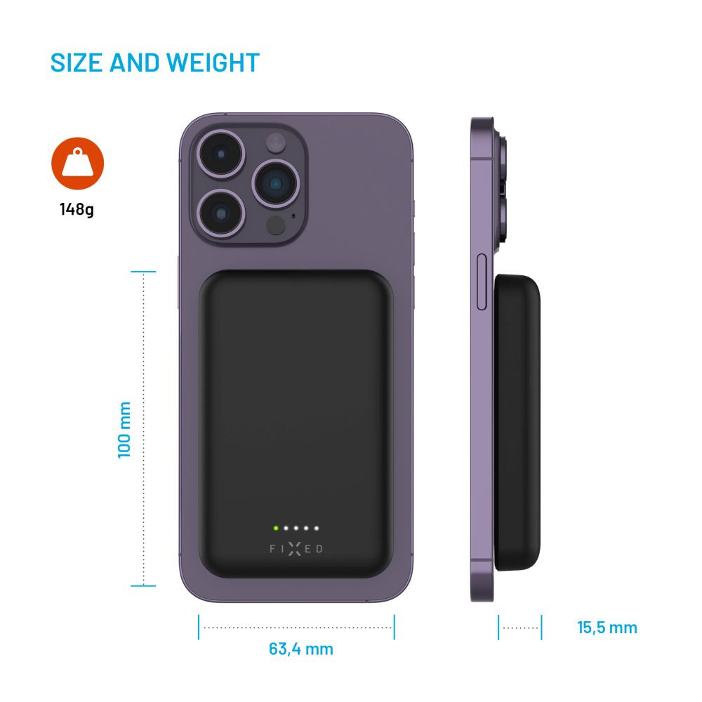 FIXED MagZen, 6 000 mAh, noir