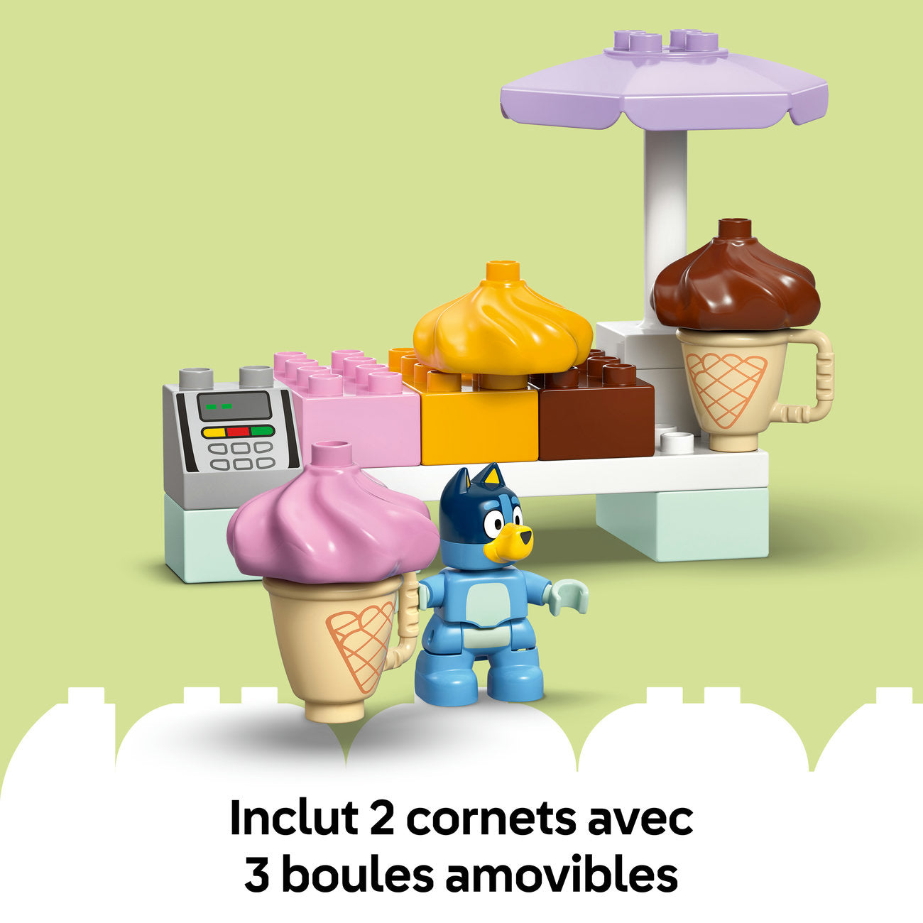 LEGO DUPLO Bluey 10458 Visite chez le marchand de glace avec Bluey