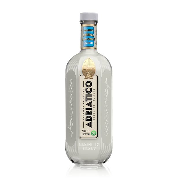 ADRIATICO - Amaretto Bianco - Liqueur - 16% Alcool - Origine : Italie - Ingrédients 100% naturels & Vegan - Parfait en cocktail Amaretto Sour - Notes d'Amandes fraiches - 70 cl