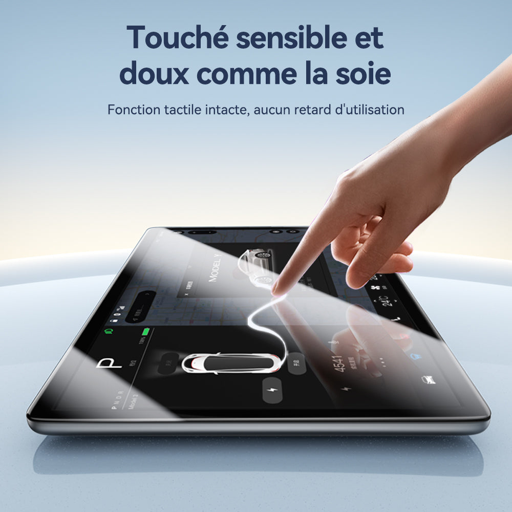 YZ protecteur d'écran en verre trempé avant 15,4 pouces & arrière 8 pouces compatible pour Tesla Model 3 Highland 2024-2026 & Model Y Juniper 2025