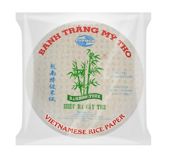 Bamboo Tree Feuilles de riz rondes pour rouleaux de printemps 31 cm 340 g