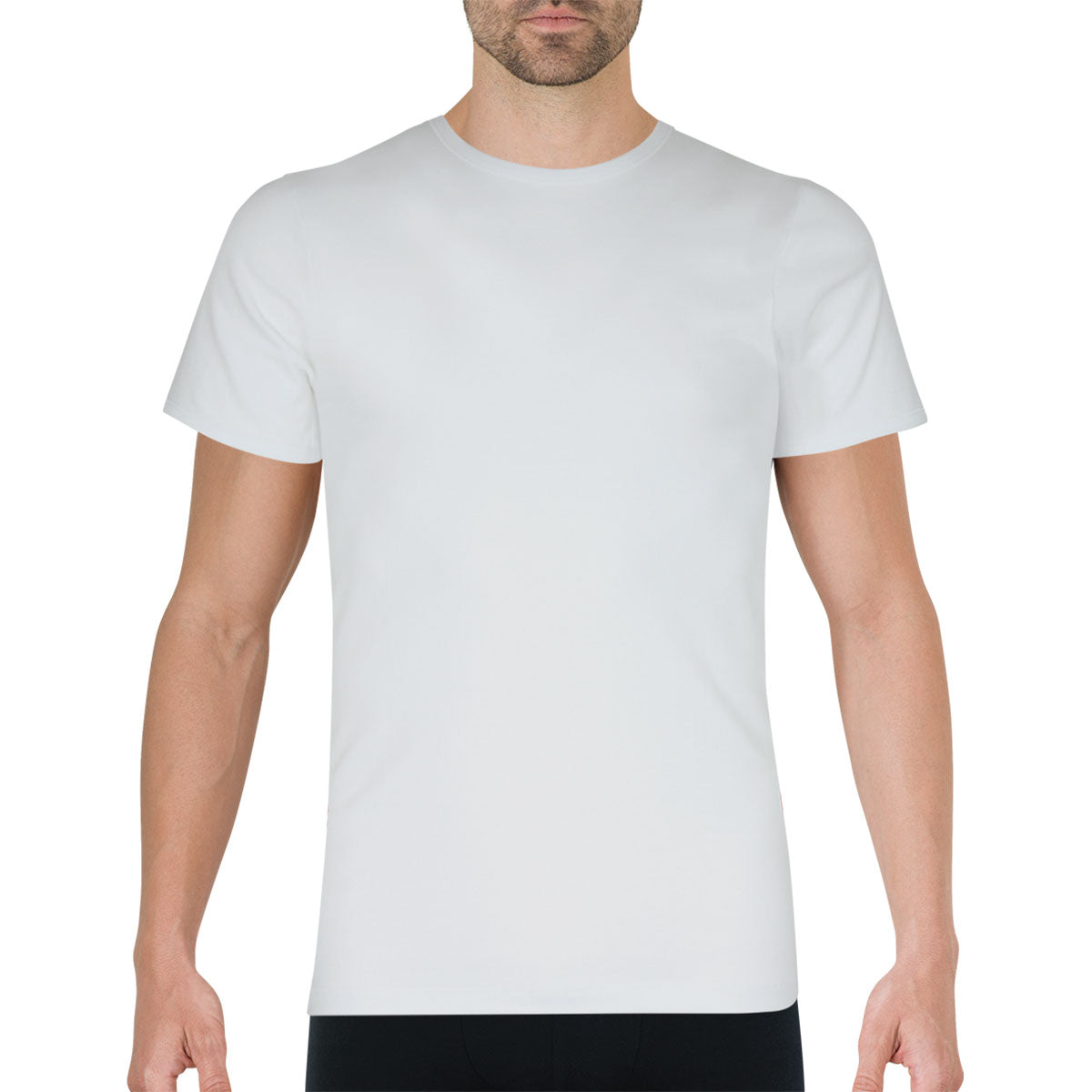 EMINENCE T-shirt à col rond coton pur premium, blanc, M