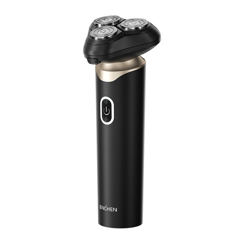Rasoir électrique rotatif ENCHEN BlackStone 6 pour hommes, avec lames flottantes 3D et rechargeable via USB Type-C, 1 pièce.