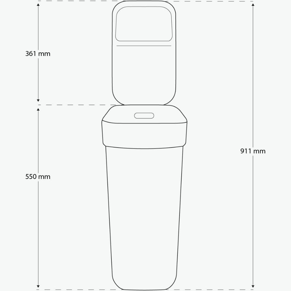CURVER Poubelle de tri READY TO COLLECT 30L 36.7 x 24.6 x 55.1 cm