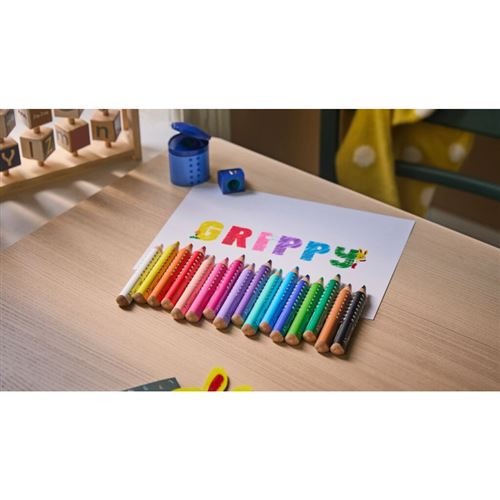 Faber-Castell Crayons de couleur Grippy, lot de 10