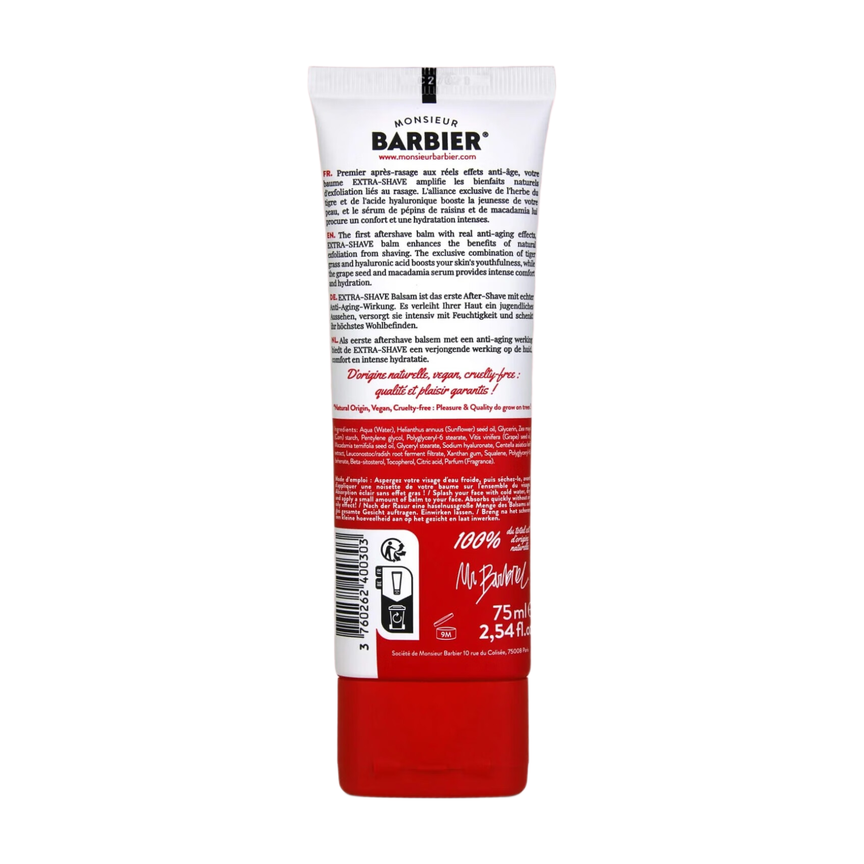 Monsieur Barbier Extra-Shave - Soin Après-rasage Anti-âge - 75 ml