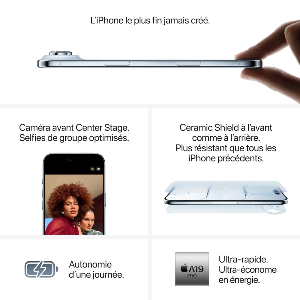 Apple iPhone Air 1 To Blanc nuage