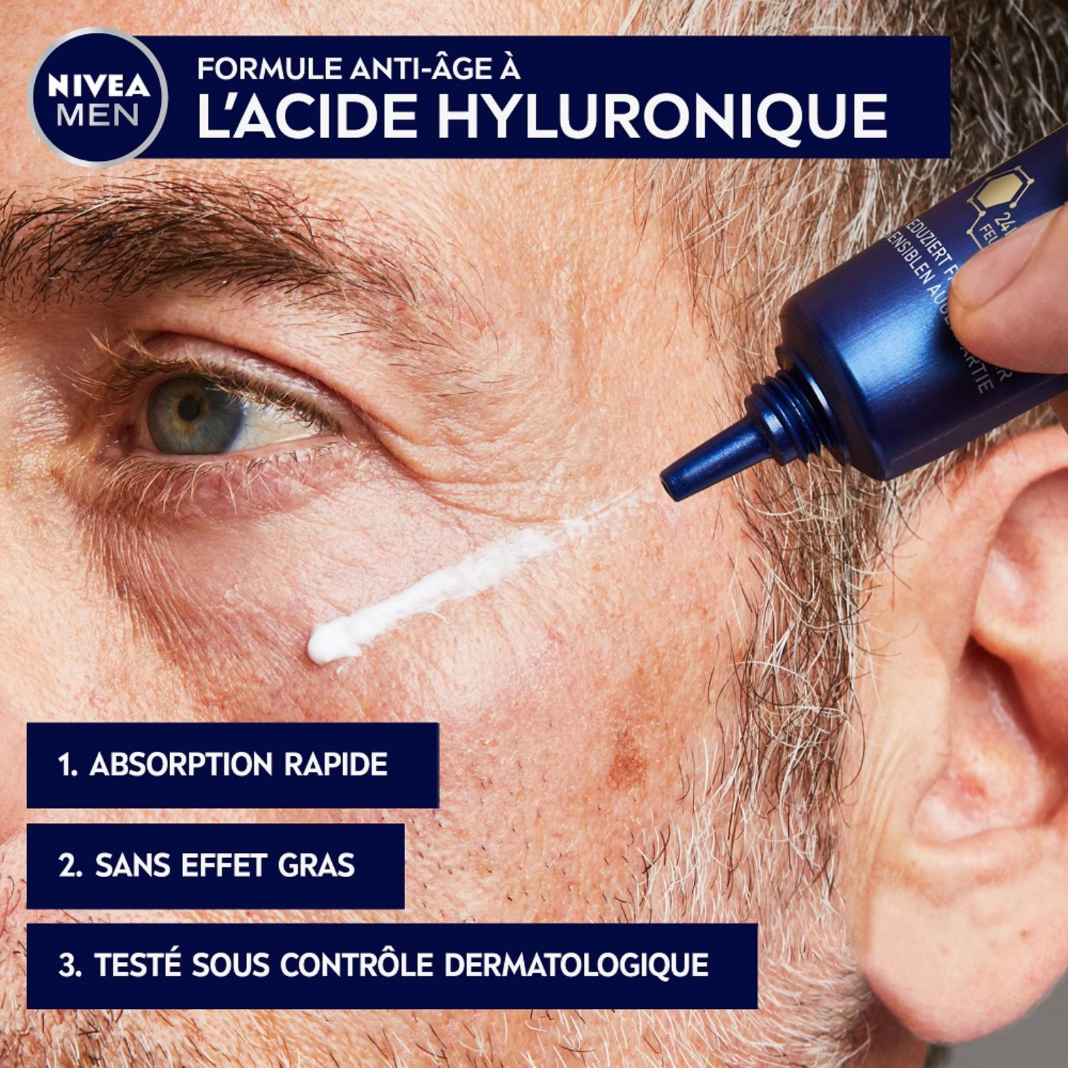 NIVEA MEN Anti‑Age Hyaluron Contour des Yeux Anti‑Âge 15ml