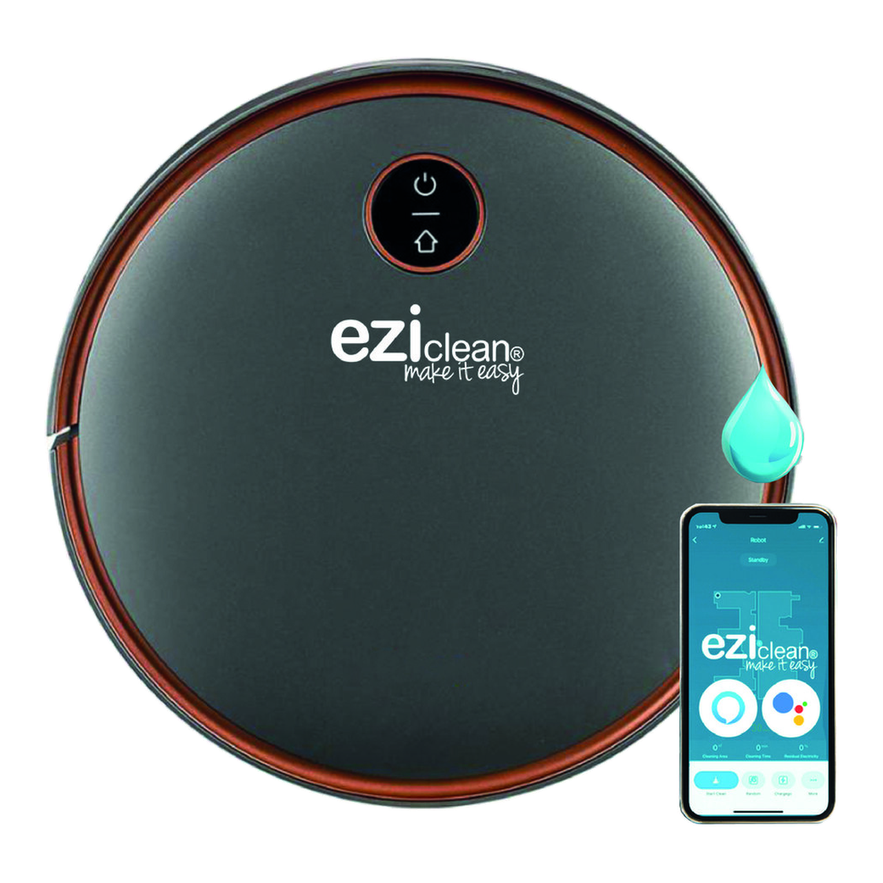 Robot aspirateur connecté EZIclean® Aqua iMap A50