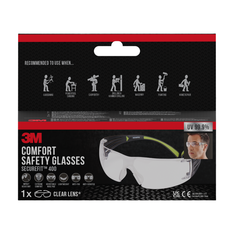 3M™Lunettes de Protection 3M™ SecureFit™ SF 400 Transparent
