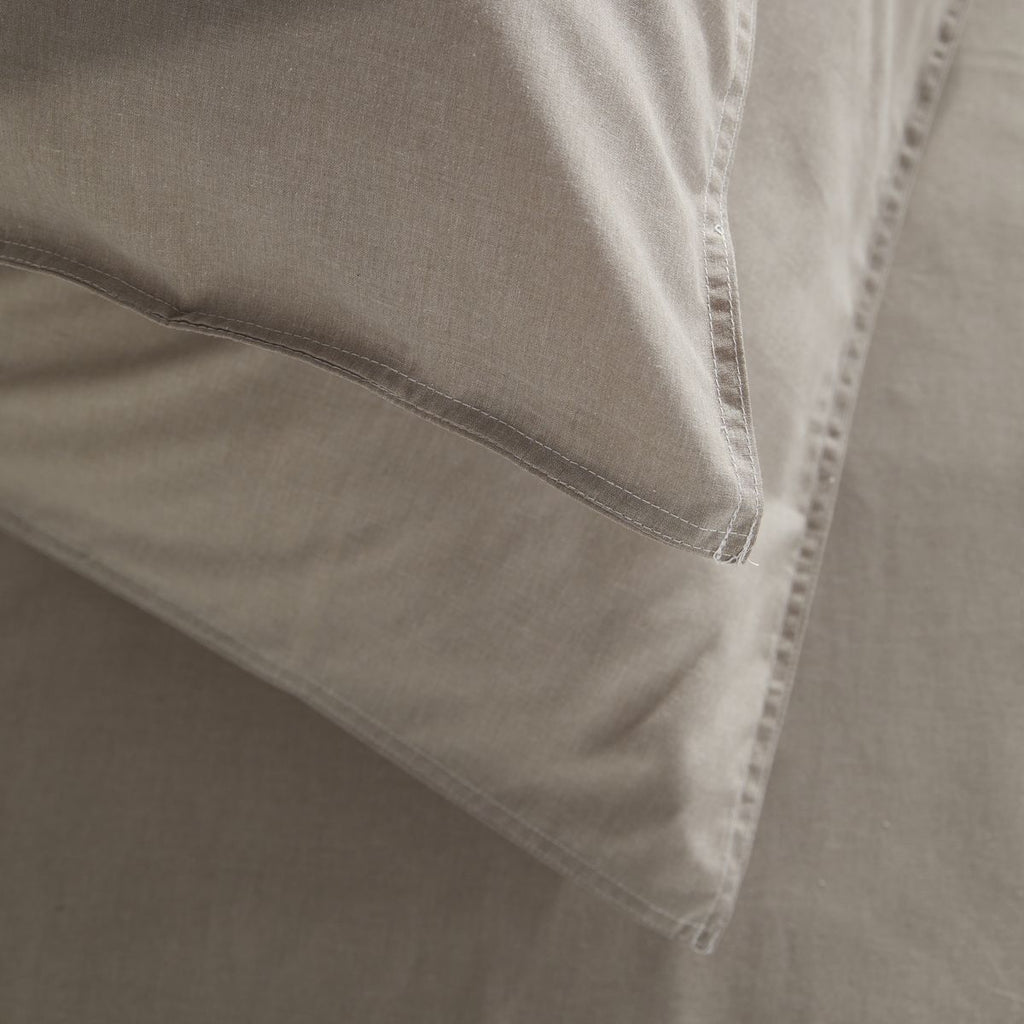 TODAY Parure de lit 2 personnes 240 x 260 cm Chambray dune Bérénice - Charme