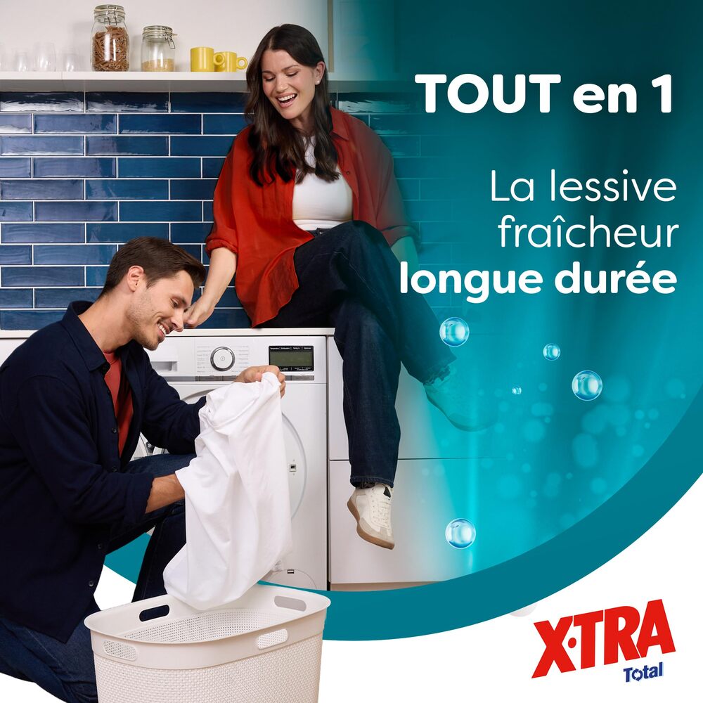 X-TRA Total Lessive liquide Ice Fresh 77 lavages 3,46 L