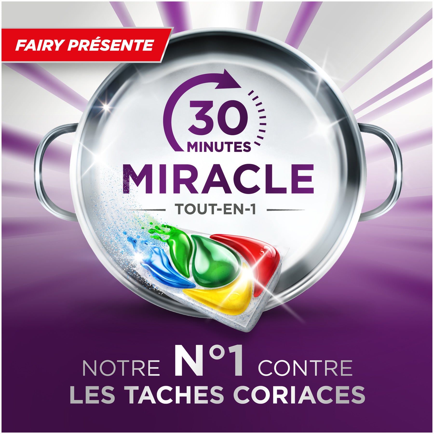 Fairy Platinum Plus Tablettes Lave-Vaisselle Tout-en-1, Miracle Citron, 20 Tablettes