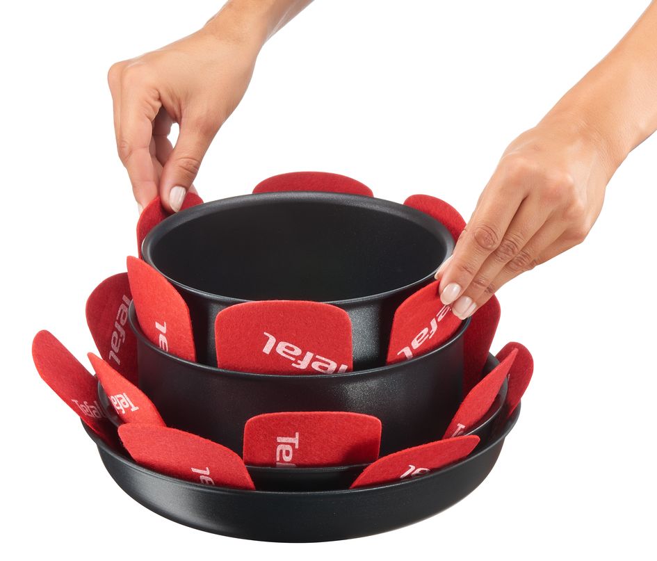 Tefal Lot de 4 maniques en feutre flexible 38 cm