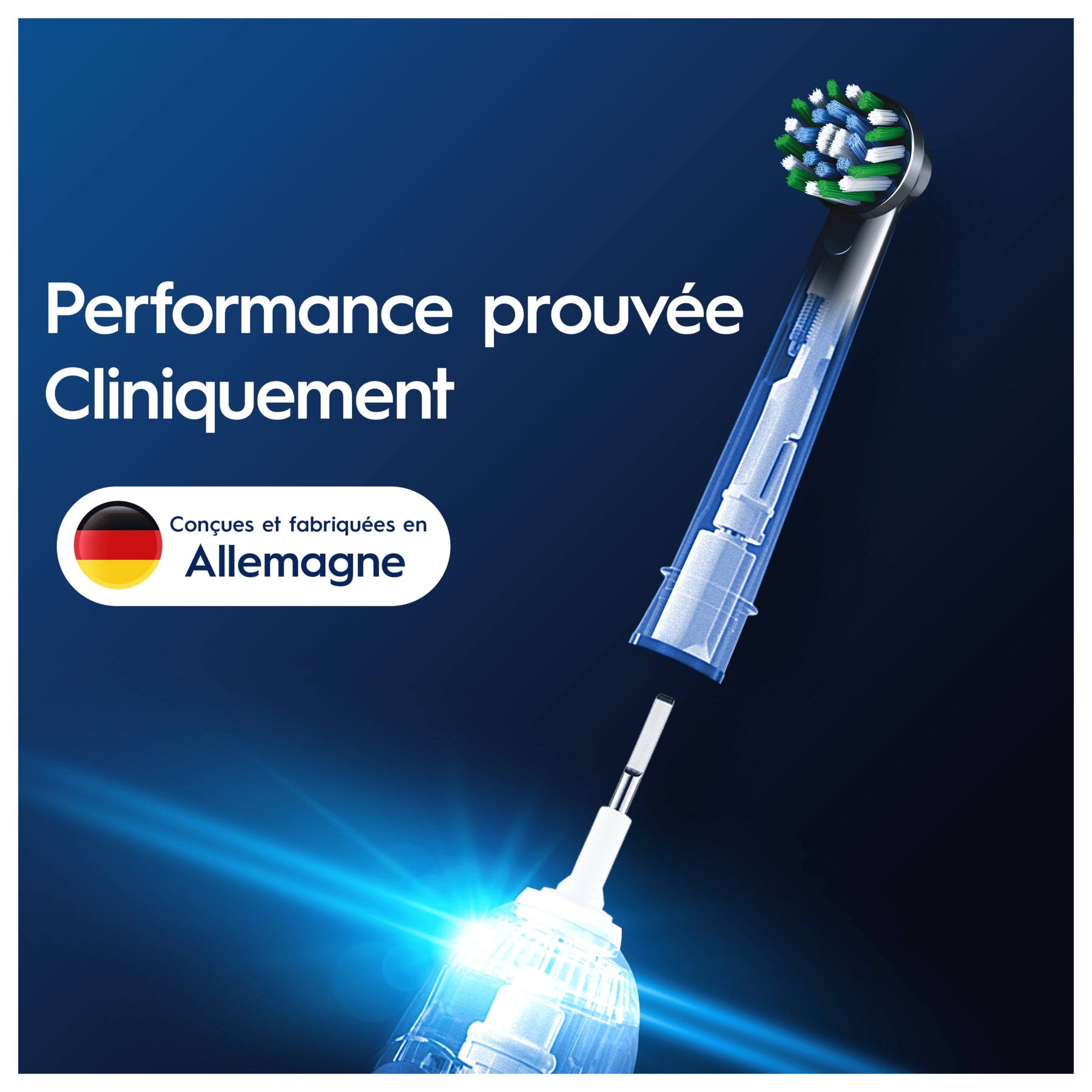 Oral-B Pro Cross Action Lot de 3 brossettes de rechange - Noir