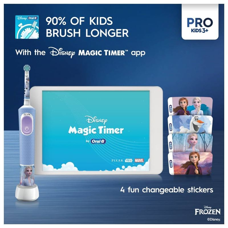 ORAL-B Pro Kids La reine des neiges Brosse à dents pour enfant - Blanc/rose