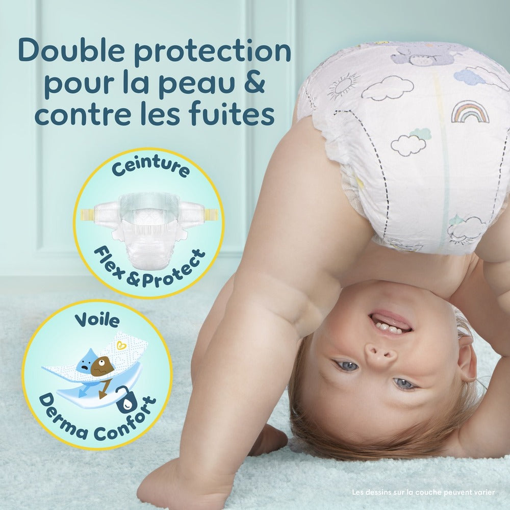 Pampers Premium Protection, Taille 4, 75 Couches, 9-14 kg, Notre N°1 Pour La Protection De La Peau Et Contre Les Fuites