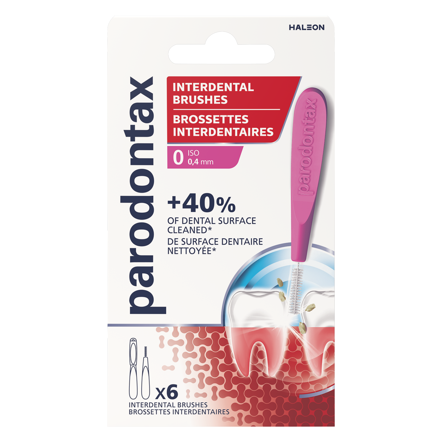 parodontax - Brossettes Interdentaires Taille 0 (04mm) - Lot de 6