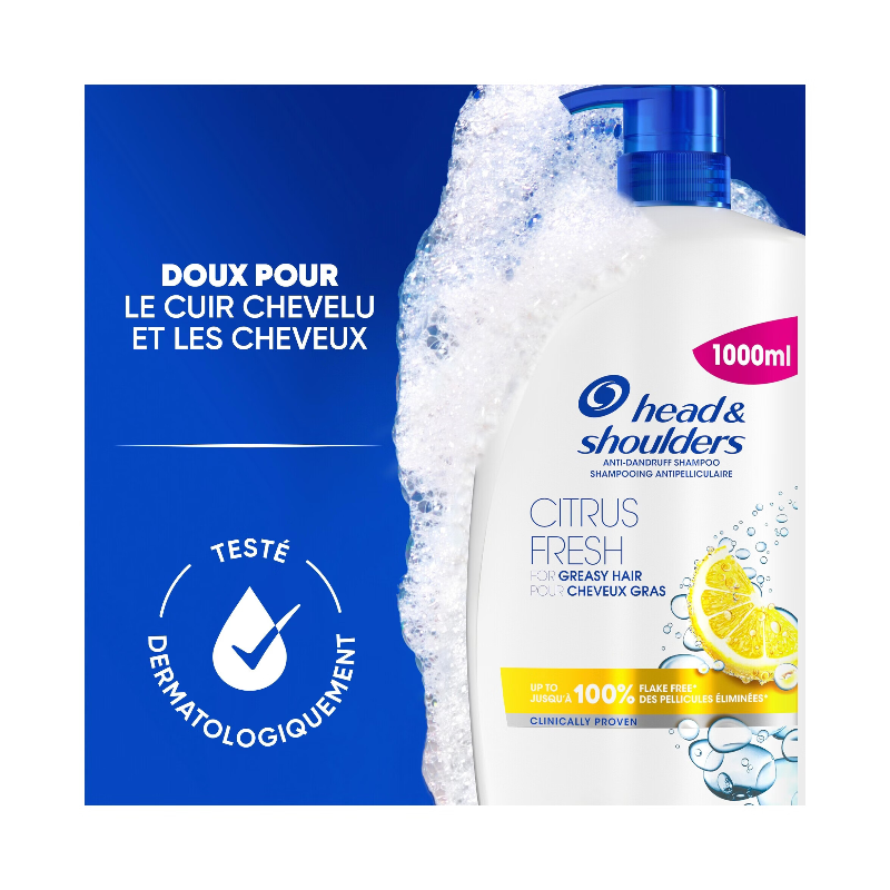 HEAD & SHOULDERS Citrus - Shampooing Antipelliculaire - 1L