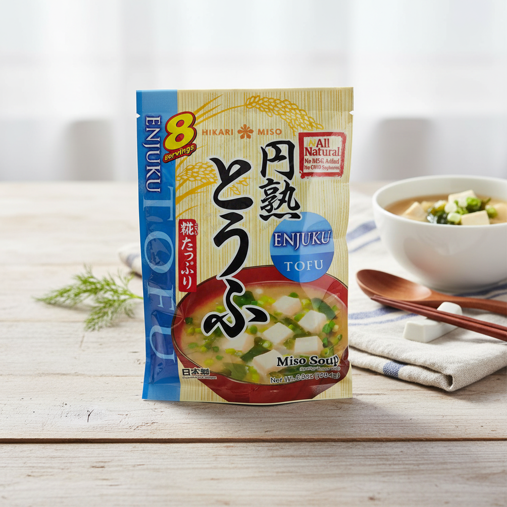 HIKARI MISO Soupe miso instantanée Enjuku au tofu - 8 portions