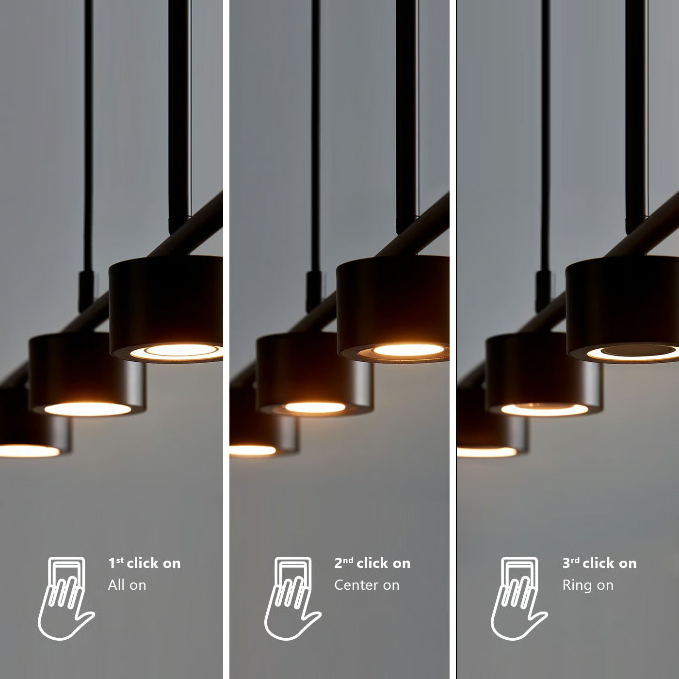 Spoterie CLYDE 4 Rail - LED intégrée métal noir - blanc chaud 2700k IP20 - Nordlux, Intérieur