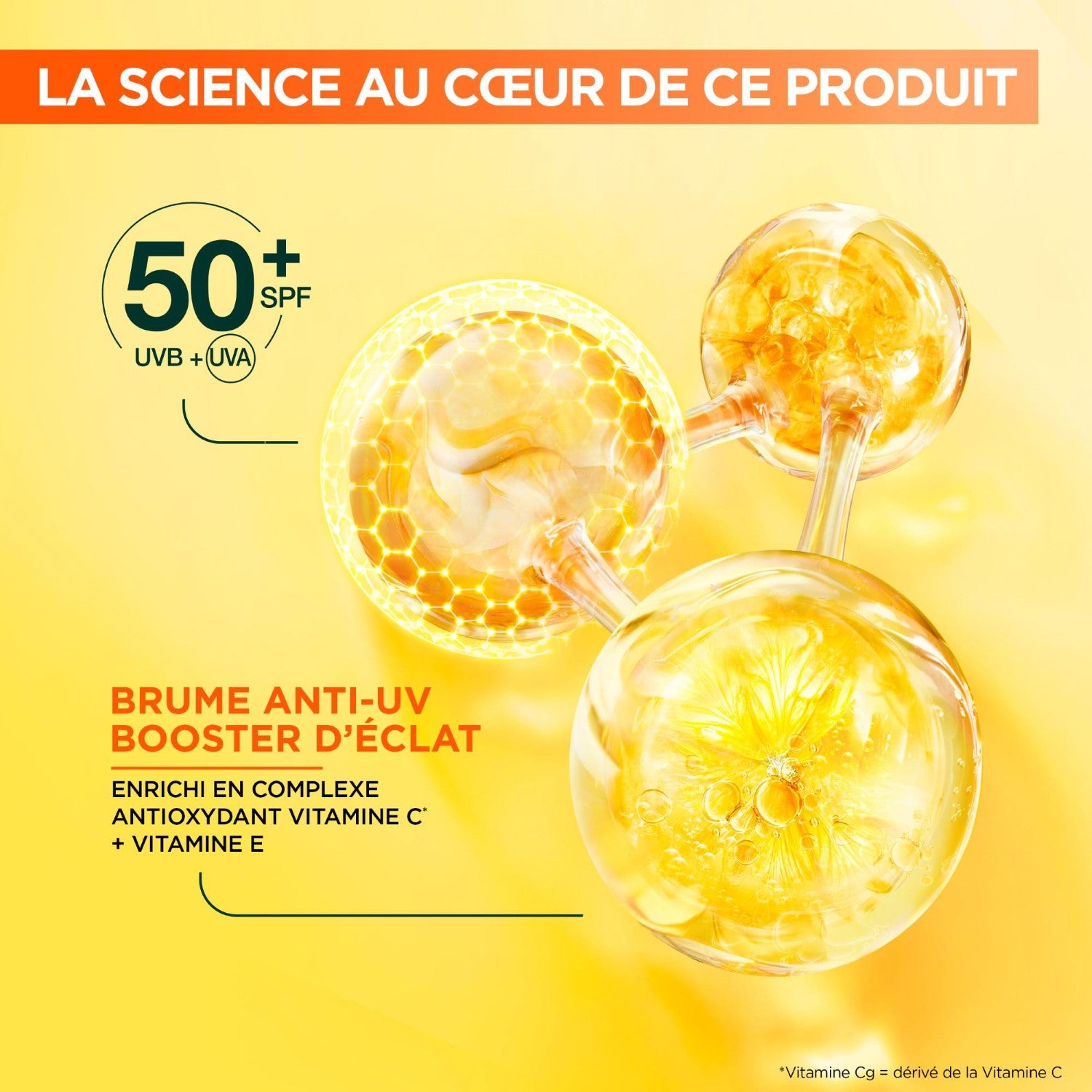 Garnier SkinActive Vitamine C Brume Anti-UV Booster d'Éclat SPF50+ 75 ml