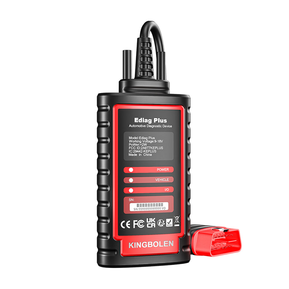 KINGBOLEN EDIAG PLUS Scanneur de Diagnostic OBD2 pour Tous les Systèmes, Outil de Scan Intelligent Supportant le Protocole CAN-FD, 15+ Réinitialisations, Codage ECU, avec Abonnement Logiciel d'1 An