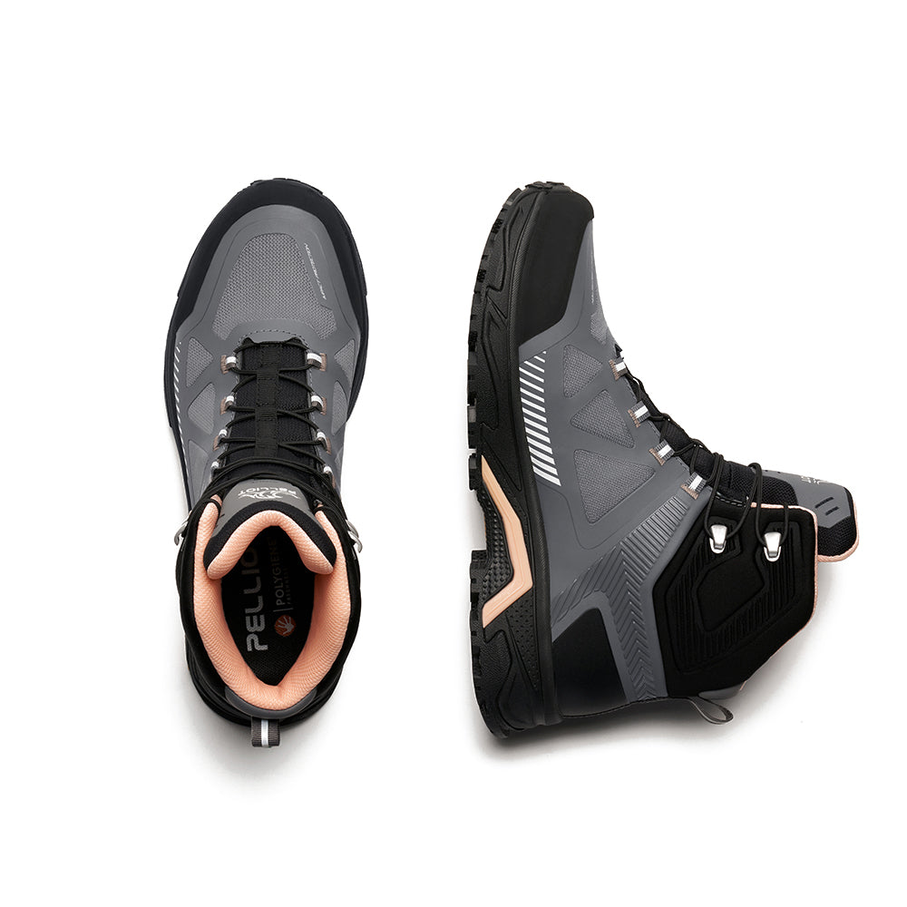 PELLIOT Bottes de randonnée à hautes tiges pour femmes Voyage Camping – Durable et de soutien, Gris roche (EU 38)
