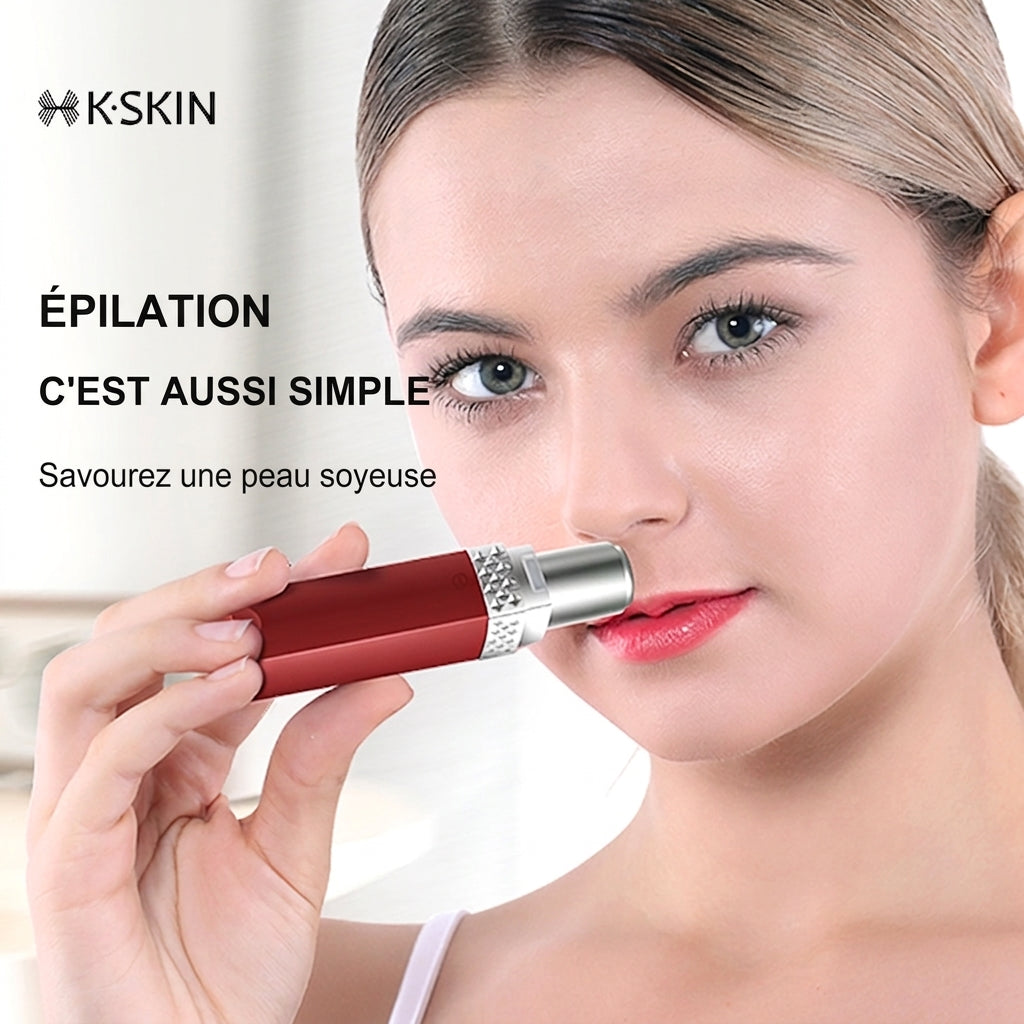 K·SKIN KD505 Épilateur pour femmes/Tondeuse féminine, conception légère et portable, alimentation par pile AA, coupe précise pour plusieurs zones, outil de soins personnels quotidiens