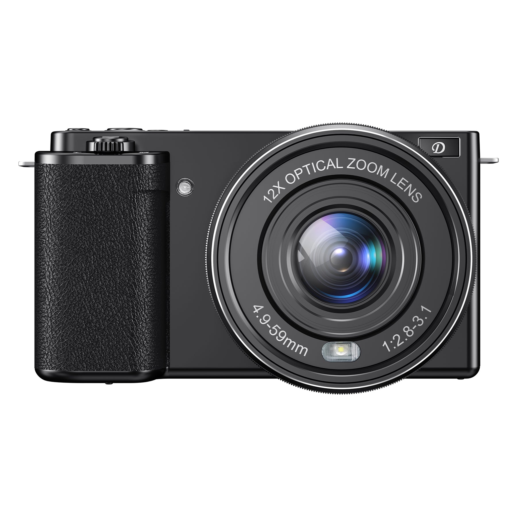 KOMERY W6 Appareil photo numérique 4K pour la photographie et le vlogging, avec WiFi, zoom optique 12x, 64 MP