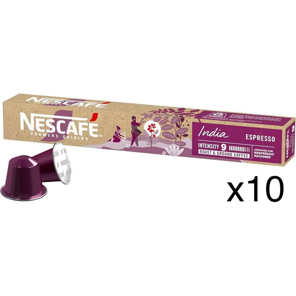 NESCAFÉ FARMERS Café India Espresso X10 capsules 44g