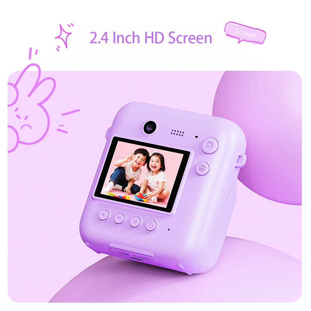 Songdian Appareil photo à impression instantanée, Cadeaux pour filles et garçons, Jouets, Cadeaux de Noël et d’anniversaire - Violet