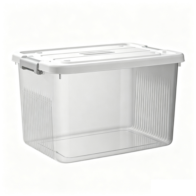 E-YAYUN Lot de 4 boîtes de rangement en plastique transparent épais 39,1 × 29,2 × 21,6 cm (N° 8864 × 4)