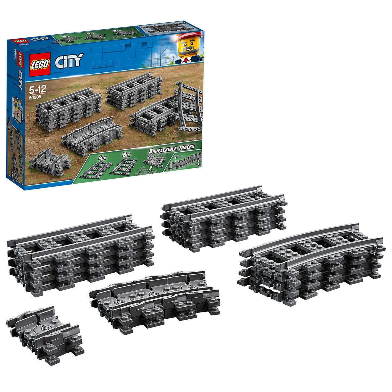 LEGO City 60205 Piste Lot de 20